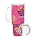 thumbnail image 3 of Torre de Pizza Vaso aislado de acero inoxidable con asa, diseño temático, regalo para familia, amigos y fans; incluye pajita y encaja en el portavasos estándar, 40 oz, 3 of 6