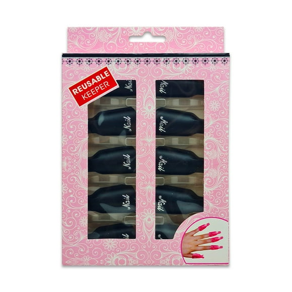 Protector De Uñas Esmaltados Negro x 10 UD