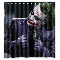 Pinghai - Cortina De Ducha De Batman Joker Con Ganchos (167 X 183 Cm)