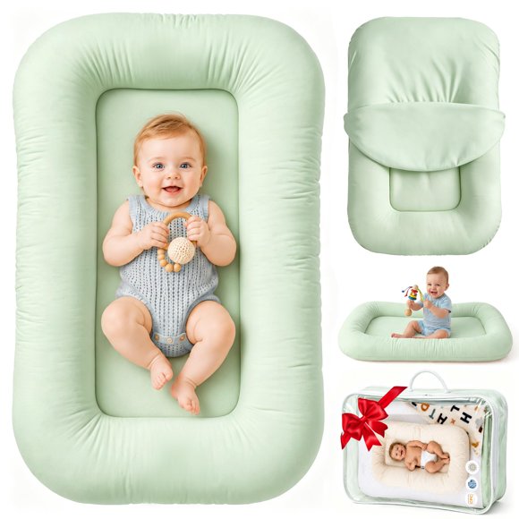 Almohadilla de apoyo para bebé Idudbid 0-24 meses Algodón Verde (Funda)