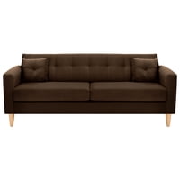 Bodevir - Sofa New Retro 3Cg Felpa 05 Chocolate