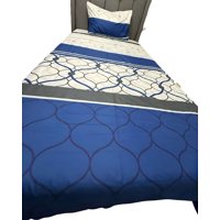 Teng Fei - Juego De Sábanas Plaza Y Media Adulto Diseño Azul