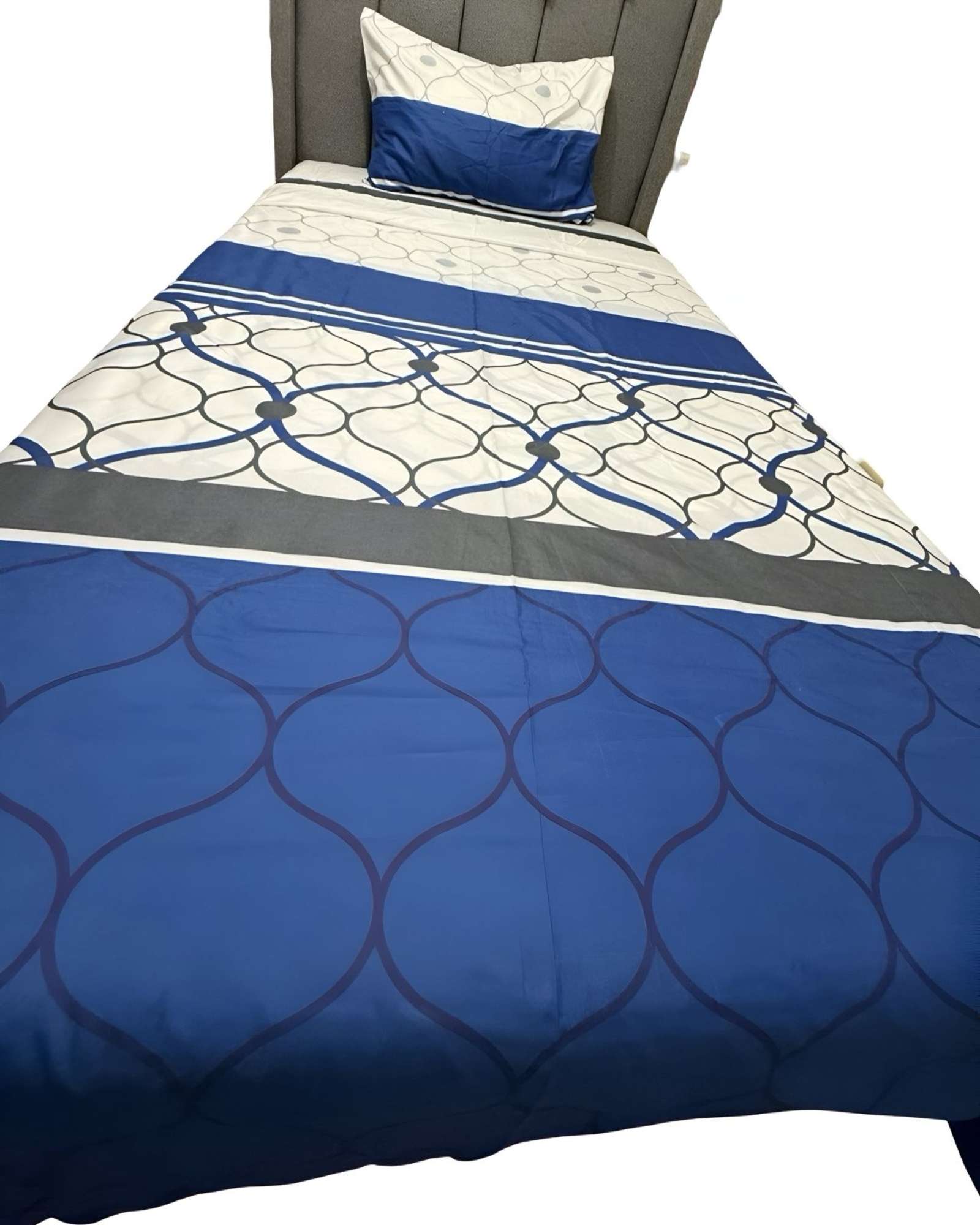 Teng Fei - Juego De Sábanas Plaza Y Media Adulto Diseño Azul