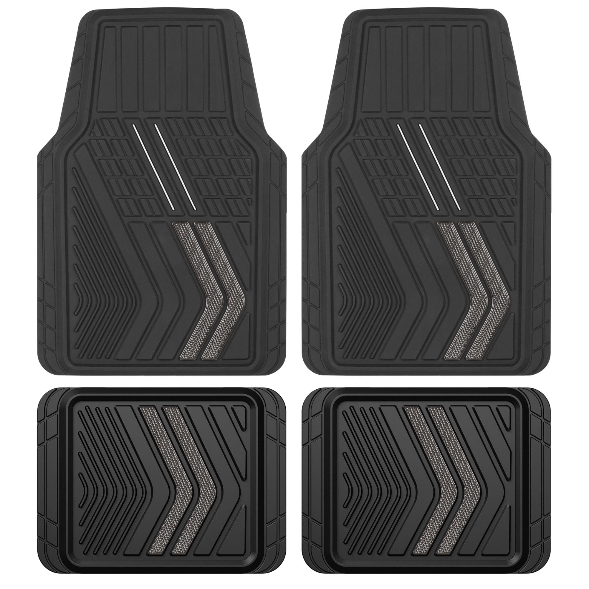 Conjunto alfombrillas deportivas para coche 4pcs gris