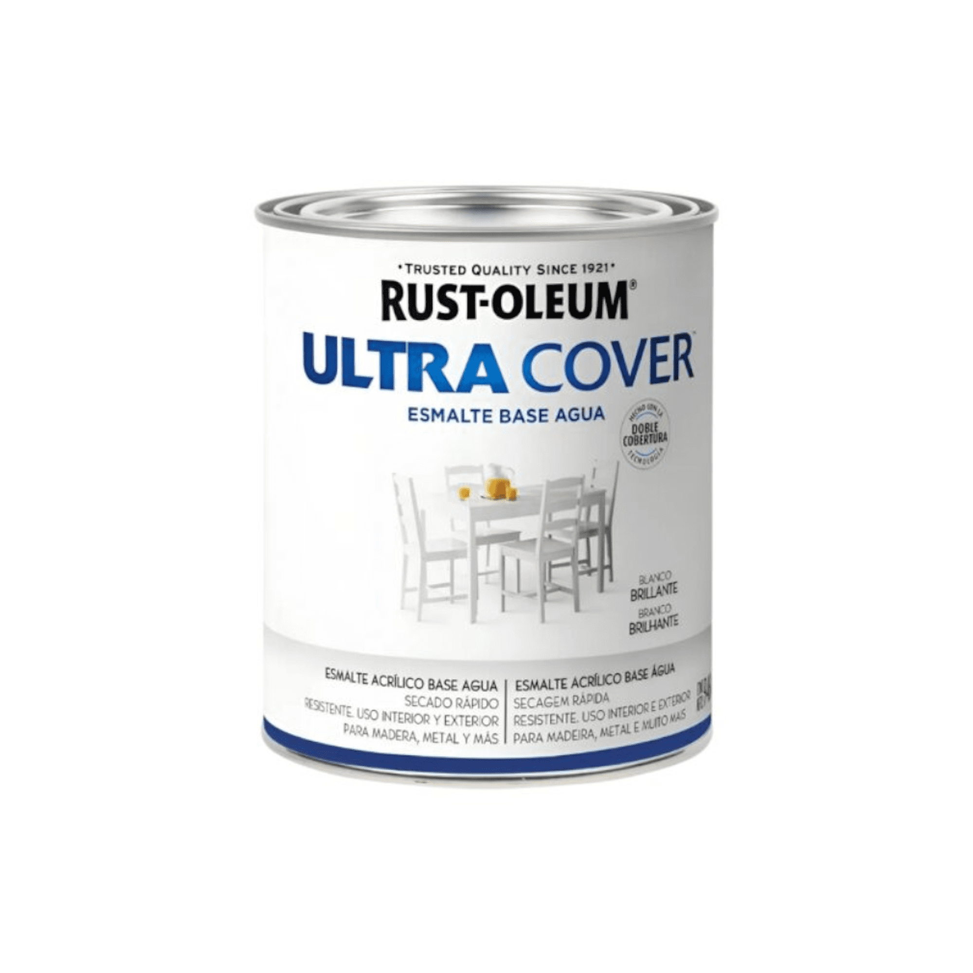 Pintura Esmalte Al Agua Rust Oleum Blanco Brillante 946ml