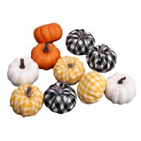 Magideal - 10 Uds Calabazas Artificiales, Accesorios Realistas Falsos Decoración De Espuma Calabaza De Simulación Para El Hogar Al Aire Libre Acción De Gracias,