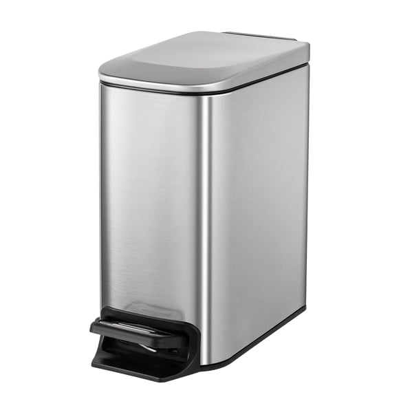 Bote de basura Cesun para baño pequeño, 6 L, 1,6 g, con tapa de cierre suave