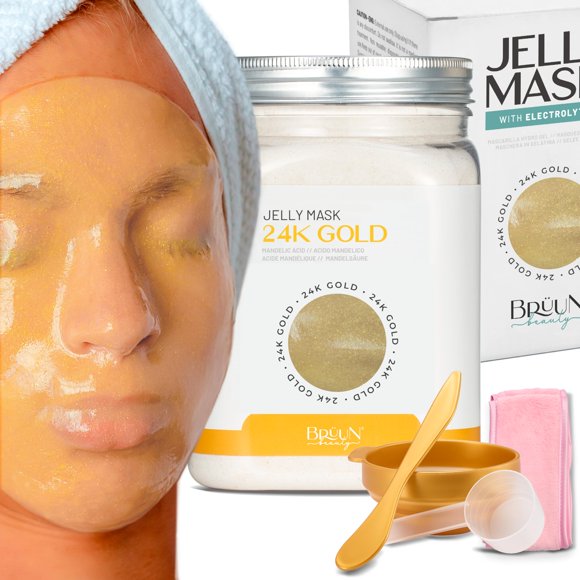Mascarilla Facial BRÜUN Peel-Off de Ácido Mandélico y Oro 24k 680 ml