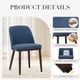 thumbnail image 3 of Silla COLAMY juego de 4, azul, tapizada con patas de madera, 3 of 7