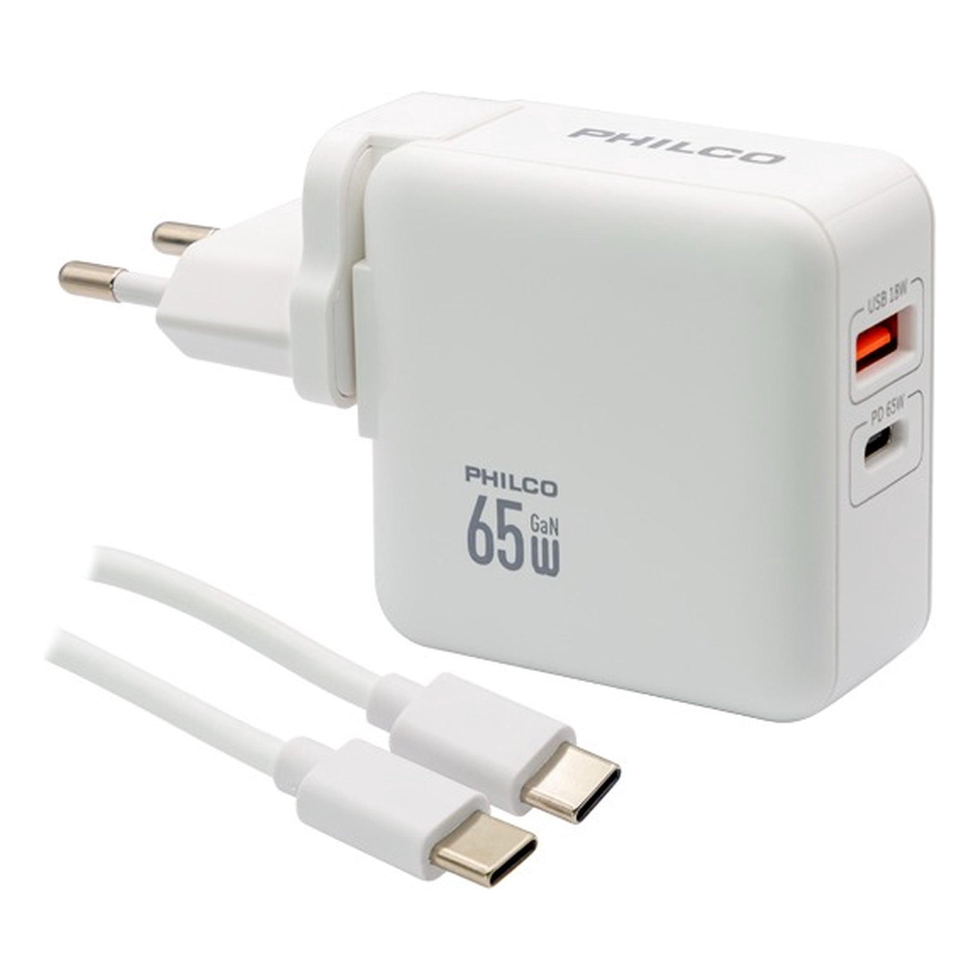 Cargador De Pared Super Rapido 65w Tipo C Philco Qc665