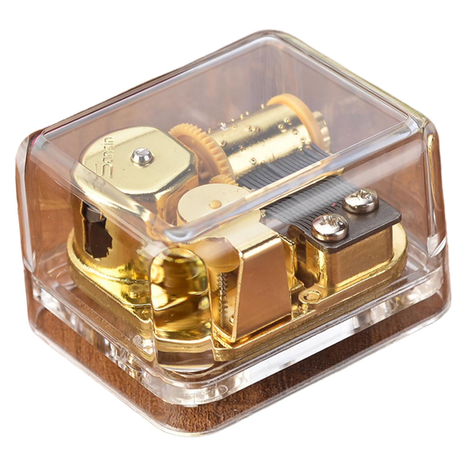 Magideal - Caja De Música Inconfundible, Cuerda Acrílica Con Movimiento Chapado En Oro En Mecanismo Valentín//, Cumpleaños, Navidad , Increíblegracia