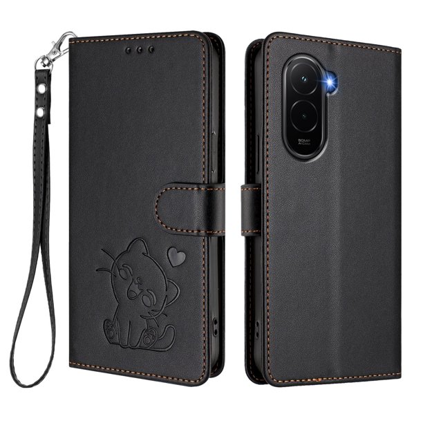 Xiaomi POCO M7 4G Funda Billetera con Ranuras para Tarjetas, Negro