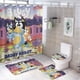 thumbnail image 1 of Bluey-theme 4-Piece Shower Curtain Set with Rugs, Waterproof Bathroom Decor Set Includes Bath Mat, U-Shaped Rug, Toilet Lid Cover and Curtain with Hooks, 1 of 6