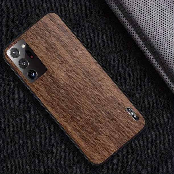 1pc Woodlike Case For Samsung Galaxy Note 20 Ultra International With Hard PC Cover + PU Skin