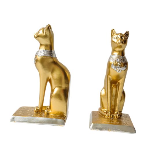 Bothyi - Cat Bookends Decorativos Cat Animal Decoration Para Estantes De Escritorio En Casa