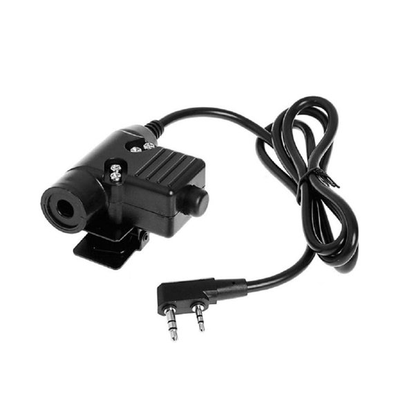 Adaptador militar PTT U94 para radio Kenwood/Baofeng