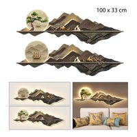 Xianzhu - Cuadro Paisaje Con Luces Led - 100 X 33 Cm