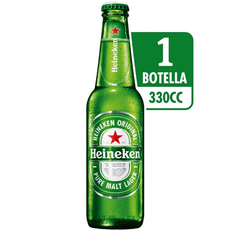 Pack 6 Cervezas Heineken Original Botellin 330Cc