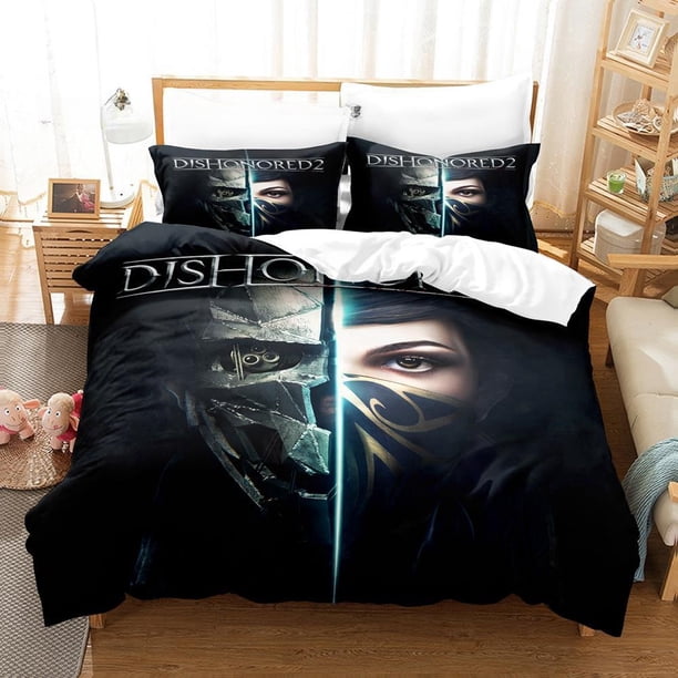 Game Dishonored Bedding Set Duvet Cover Comforter Bed Set Quilt Cover Pillowcase Boys Girls Adult Bed Sheets