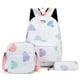 thumbnail image 1 of 3pcs/Set Laptop Backpack Adjustable Strap Fashion Women Nylon Travel Backpack Cute Gradient Work Rucksack for Work School Travel, 1 of 3