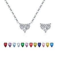 Heshpaws - Colgante Con Colgante De Corazón De Plata De Ley