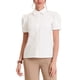 thumbnail image 1 of INSPIRE CHIC Edición Camisa de Mujer con Mangas Cortas Abullonadas y Cuello Abatible para Oficina, Botonadura Frontal, Talla S, Blanca, 1 of 6