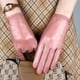 thumbnail image 2 of Guantes de piel auténtica para mujer, de primavera y otoño, finos, para pantalla táctil, para conducir, ciclismo, coche eléctrico, sencillos, de moda, cortos, de primera capa, de piel de oveja., 2 of 5