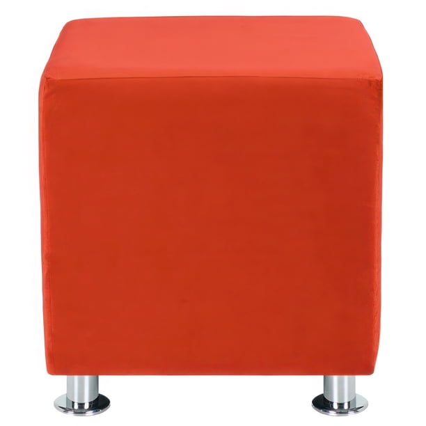 Pouf Cali 1c Felpa 12 Naranjo