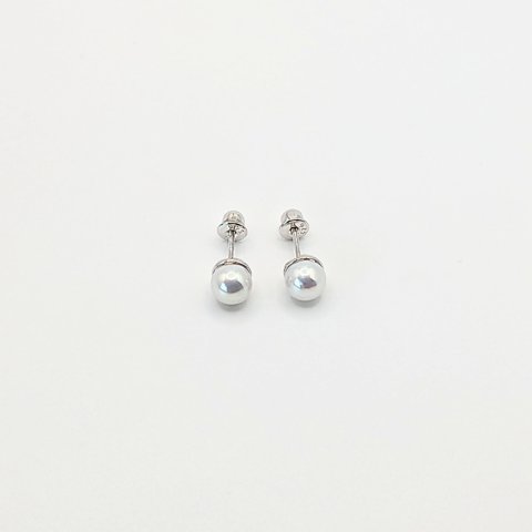 Tiana Joyas - Aros De Perla Cultivada De 6Mm De Plata 925