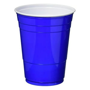 Pack X 4 Vasos Bicolor 500Cc Azul 10 Unid. – Big Party
