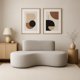 thumbnail image 2 of Sofá Curvo Moderno 3 Cuerpos Felpa Beige, 2 of 2