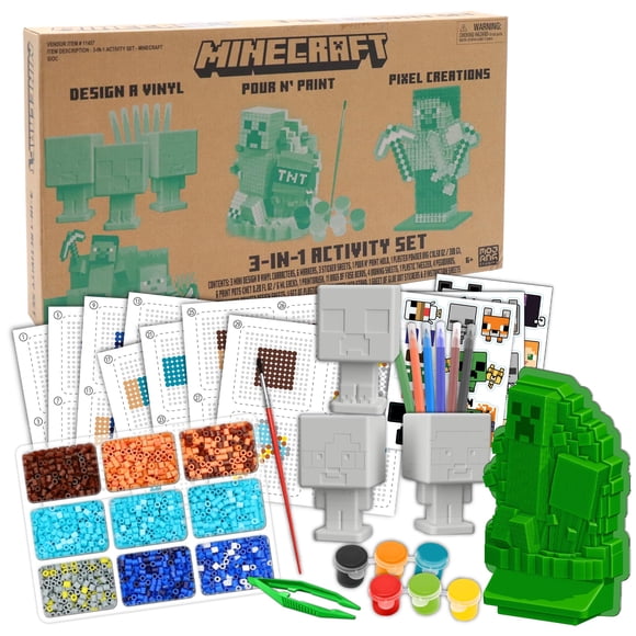 Set de Actividades 3 en 1 Minecraft de Tara Toys