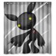 thumbnail image 1 of Cortina de ducha de lobo negro con dibujos animados, juego de cortina de baño con ganchos, tamaño 66 x 72 pulgadas, 1 of 3