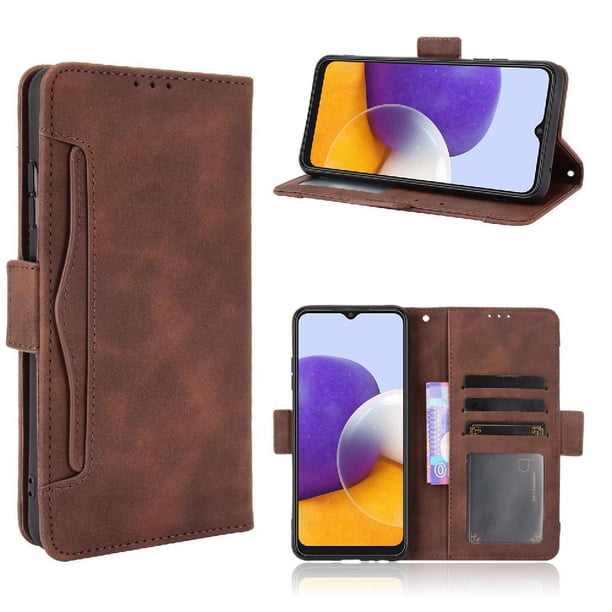 Funda Cartera Magnética para Samsung Galaxy A22 4G- Tarjetero Desmontable, Cuero PU, Soporte