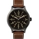 thumbnail image 1 of Reloj Timex Expedition Scout para hombre, esfera negra, 43 mm, correa de piel marrón, 1 of 2