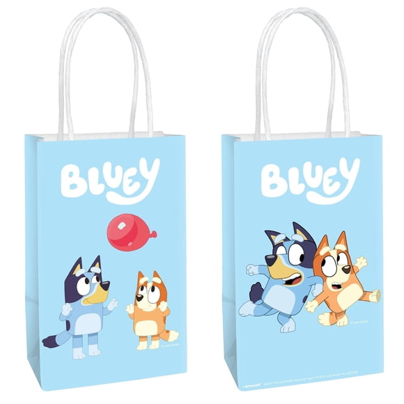 Bolsas Amscan Multicolor Bluey para fiestas, paquete de 8