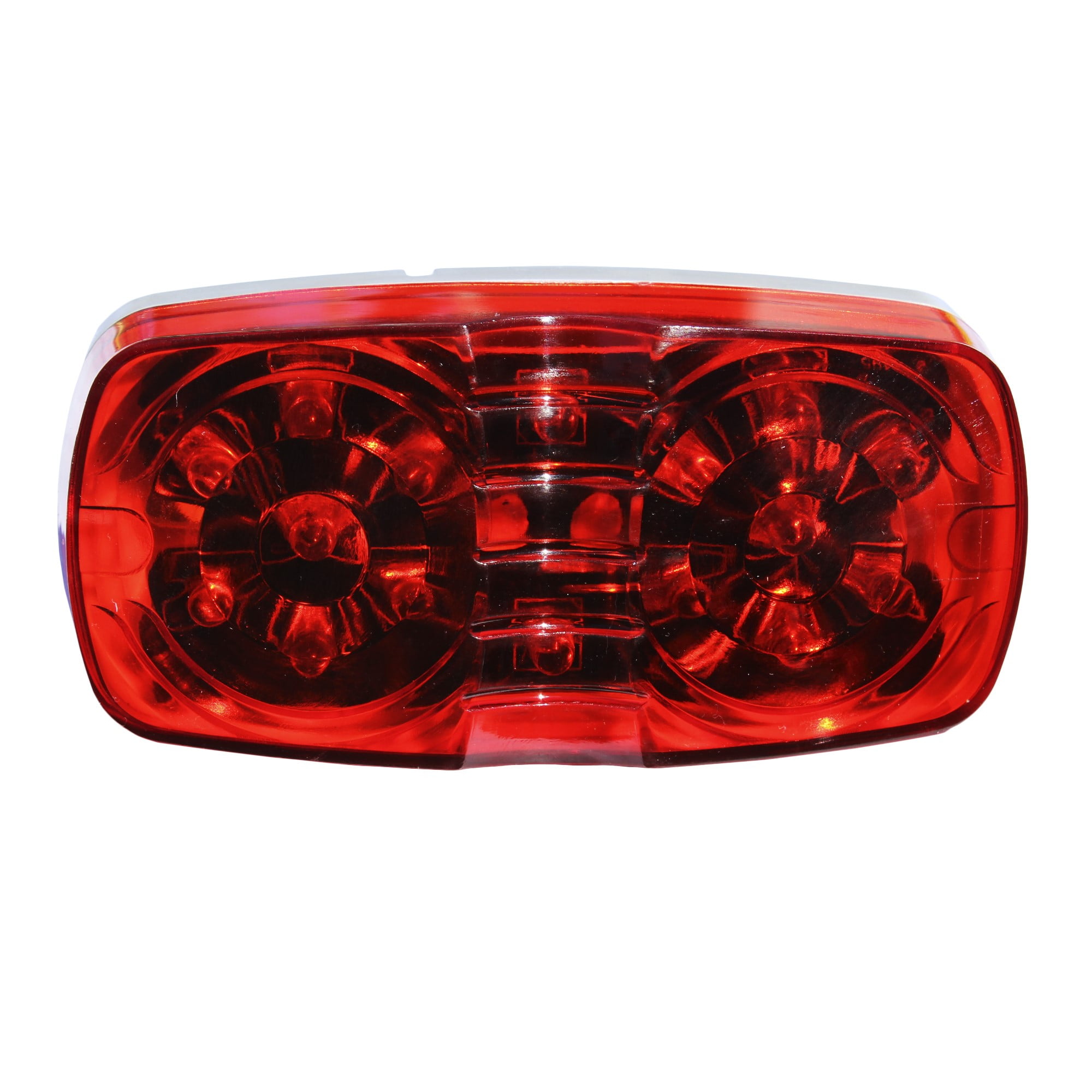 Az10 - Foco Lateral Doble Óptico Led Rojo Bi-volts Rampla- Camión