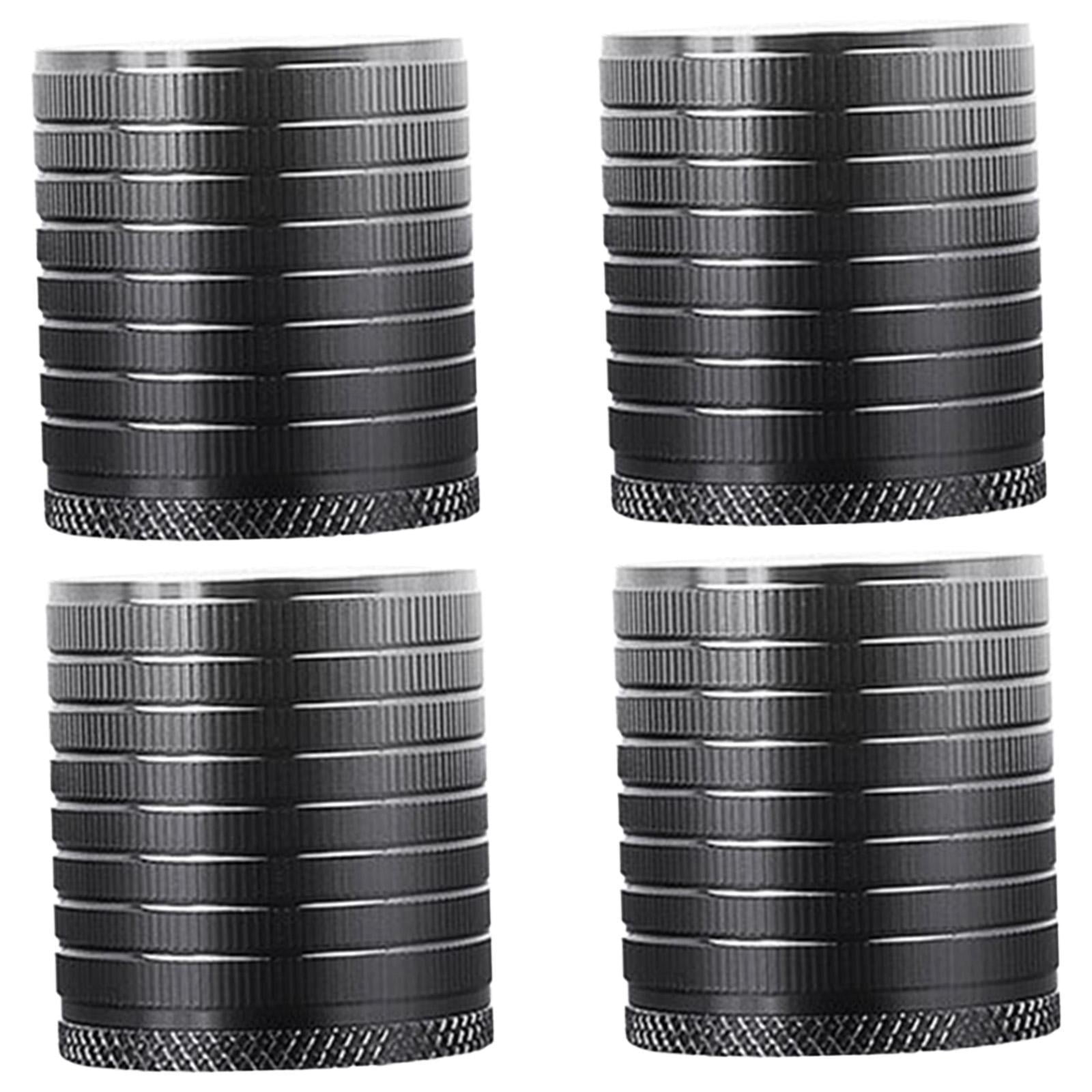 Magideal - 4 Piezas De Patas Elevadoras Para Muebles Redondas De Metal Antideslizantes, Resistentes Y Ajustables, Soporte Para Escritorios, Camas, Tocadores, Negro