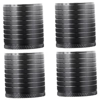 Magideal - 4 Piezas De Patas Elevadoras Para Muebles Redondas De Metal Antideslizantes, Resistentes Y Ajustables, Soporte Para Escritorios, Camas, Tocadores, Negro