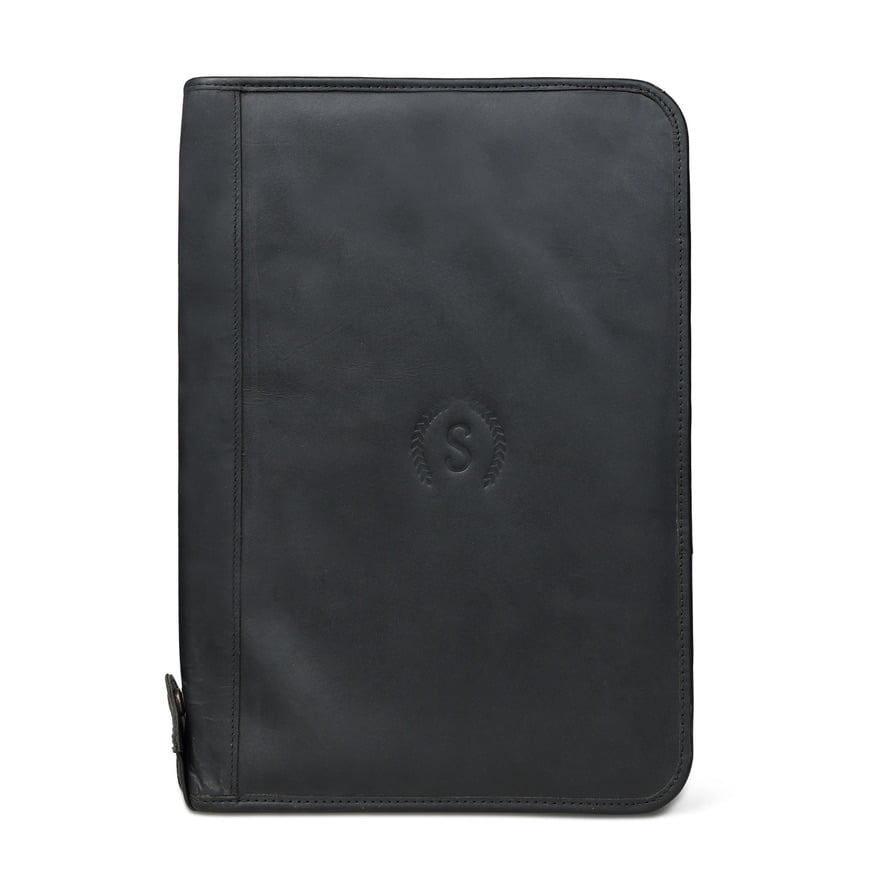 Folio Cuero Genuino Y Gamuza Sharo Classic Leather