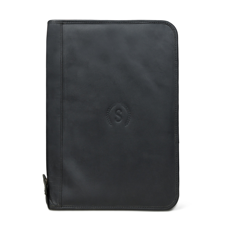 Folio Cuero Genuino Y Gamuza Sharo Classic Leather