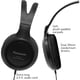 thumbnail image 3 of Auriculares Panasonic RP-HT161-K, ligeros, para colocar sobre las orejas, negros, 3 of 7