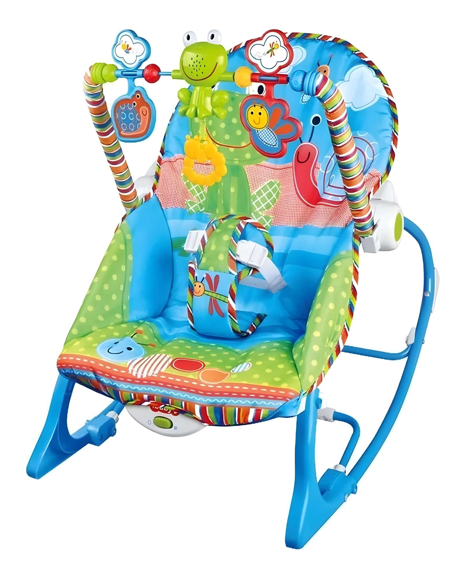 Genérico - Silla Mecedora Infantil Con Melodías Y Arco De Juegos Azul