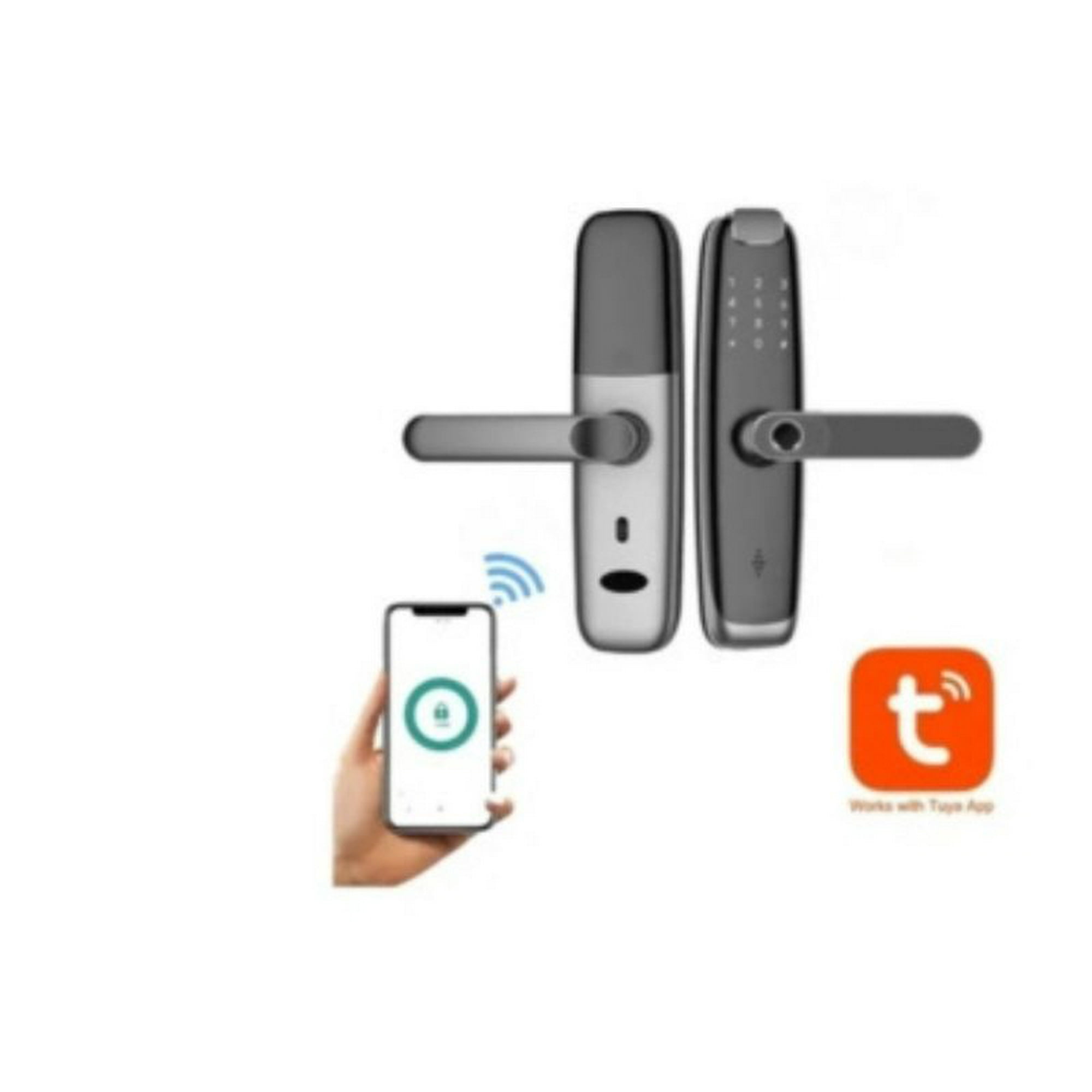 Genérico - Cerraduras Inteligentes Wifi Huella Codigo Con Control