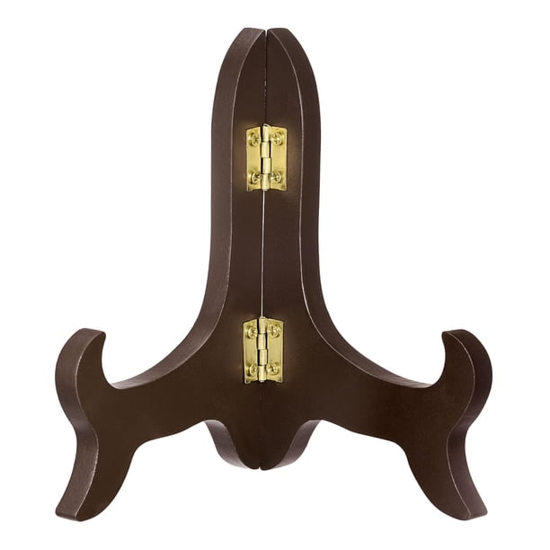 Uxcell 5" Soporte de Placa de Caballete, Soporte de Exhibición Plegable de Madera Marrón para Marco de Imagen Decorativo, 1 Paquete