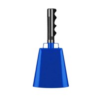 Magideal - Campana De Metal Con Mango Para Hacer Ruido, Campana De Servicio, Campana De Llamada Para Conciertos, Fiestas, Festivales Escolares, Juegos De Fútbol , Azul