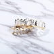thumbnail image 3 of Grilletes bucales estilo hip hop con acabado dorado de 18 quilates, 8 dientes superiores e inferiores, para hombres y mujeres., 3 of 6