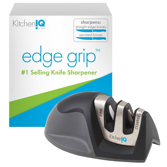 Afilador de cuchillos KitchenIQ Edge Grip, 2 etapas, negro