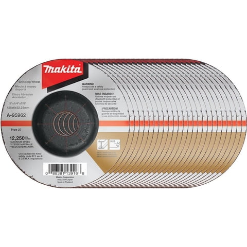 Muela Abrasiva Makita Inox 36 Grit 5"" X 0,6 Cm X 2,2 Cm 25 Unidades