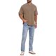 thumbnail image 2 of INSPIRE CHIC Camisetas sólidas de manga corta con cuello redondo y estilo retro desgastado para hombre 3XL Marrón, 2 of 5